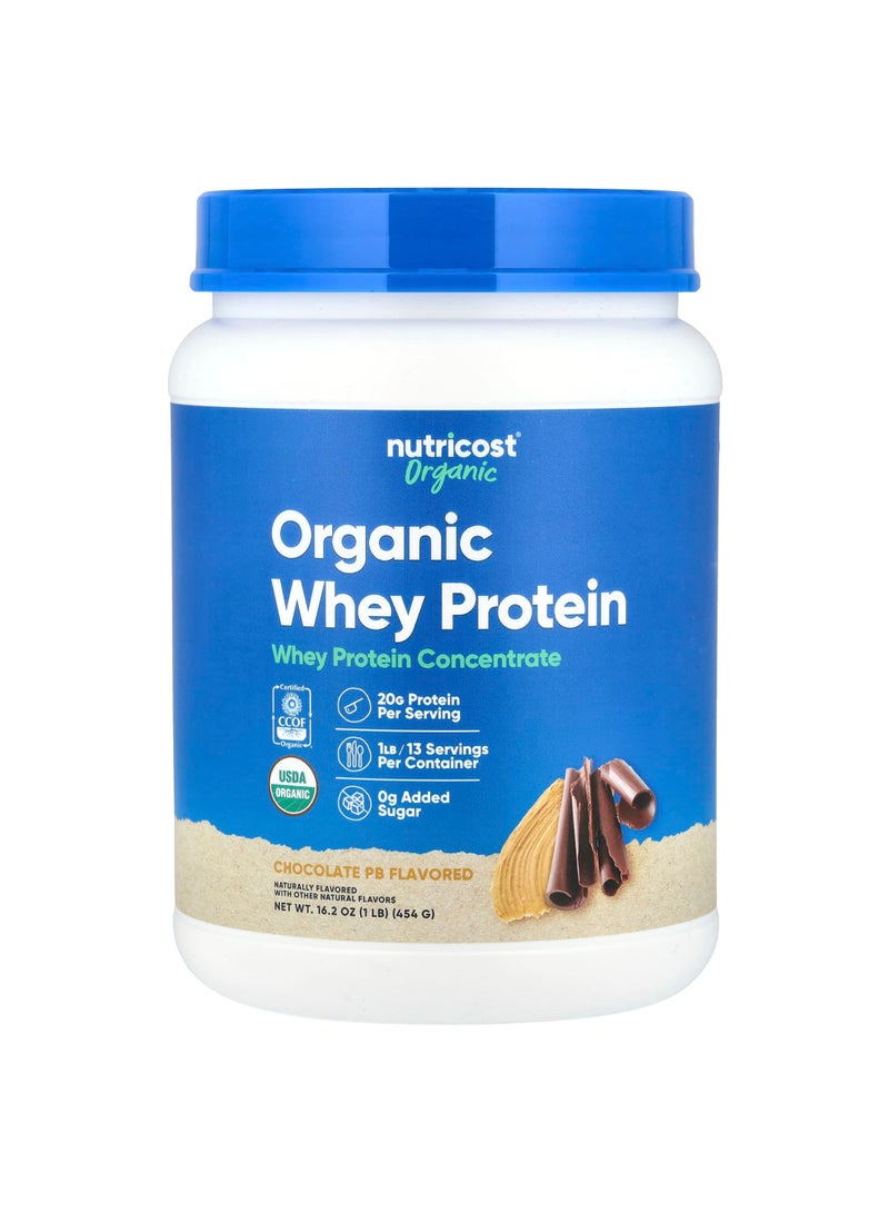 Nutricost Organic Whey Protein, Chocolate PB, 1 lb (454 g)