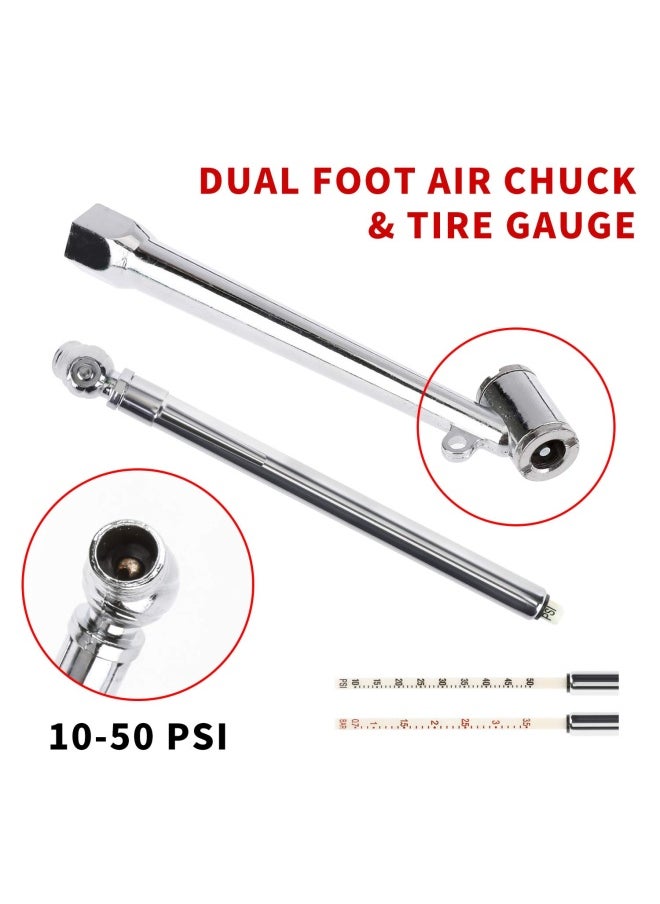 Generic - Hromee  3 8 Inch x 25FT Hybrid Air Compressor Hose with 19 Piece Air Blow Gun and Air Compressor Accessories Kit 1 4 Inch NPT Quick Connect Air Hose Fittings Tire Gauge and Wire Brush - Image 1