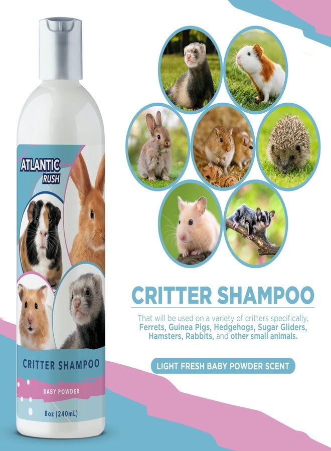 Atlantic Rush Critter Shampoo for Small Pets - 8oz Small Animal Baby Powder Scented Shampoo - Pet Shampoo for Small Critters Including Ferrets, Guinea Pigs, Rabbits, Hedgehogs, Hamsters & Sugar Gliders - Image 4