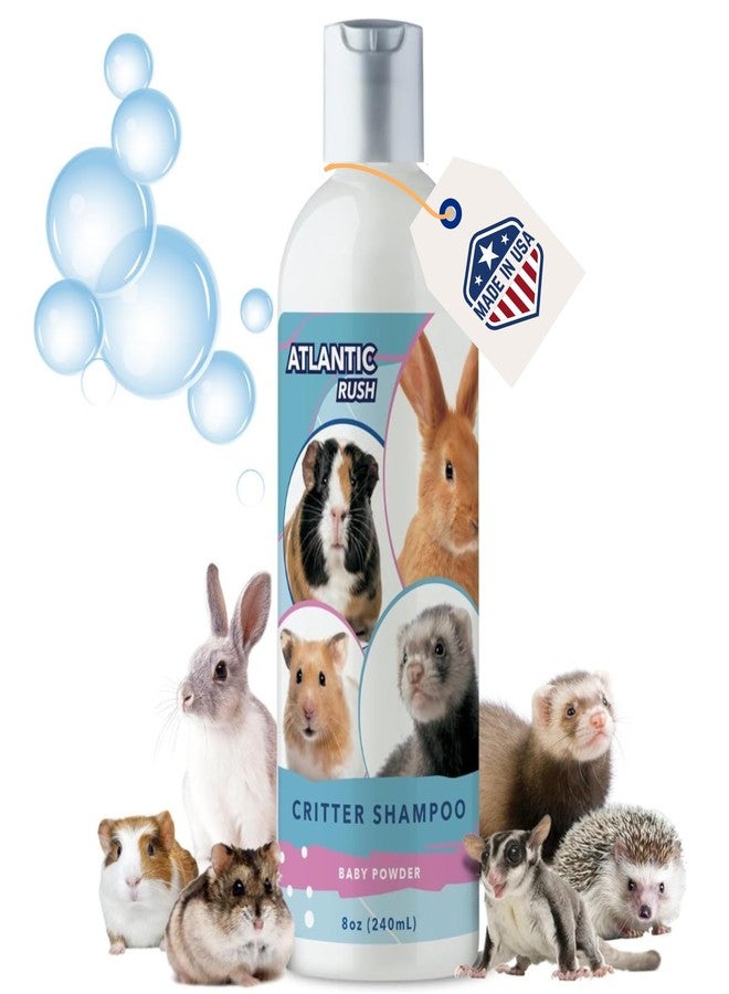Atlantic Rush Critter Shampoo for Small Pets - 8oz Small Animal Baby Powder Scented Shampoo - Pet Shampoo for Small Critters Including Ferrets, Guinea Pigs, Rabbits, Hedgehogs, Hamsters & Sugar Gliders - Image 1