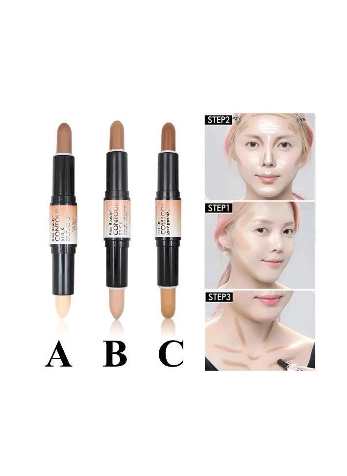 Kiss Beauty - Dual-Ended Highlight Contour Stick, 2-in-1 Highlighting & Contouring, Face Shaping Makeup, Long Lasting & Waterproof, 2-in-1 Face Shaping Makeup, Long-Lasting 8 gram - Image 1