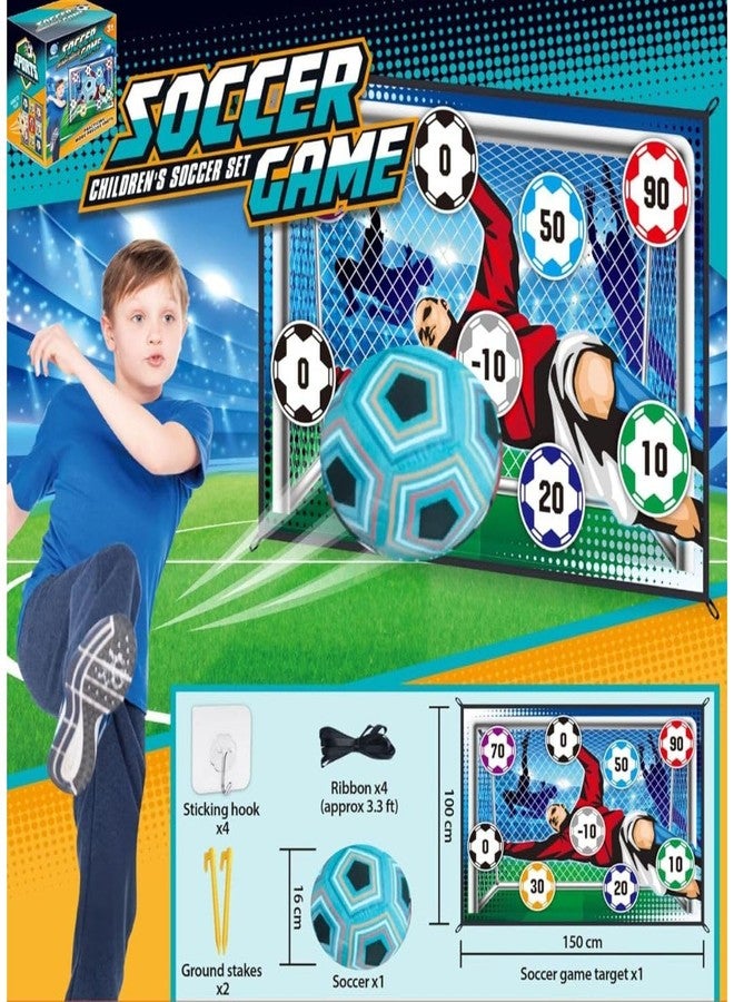 The Game Factory Sticky Football Soccer Game Set for Kids | Indoor Outdoor Target Kick Game with 6" Adhesive Ball, Hooks, Stakes & Target Mat | Toys for Boys & Girls | Birthday Gift for Kids - Image 3