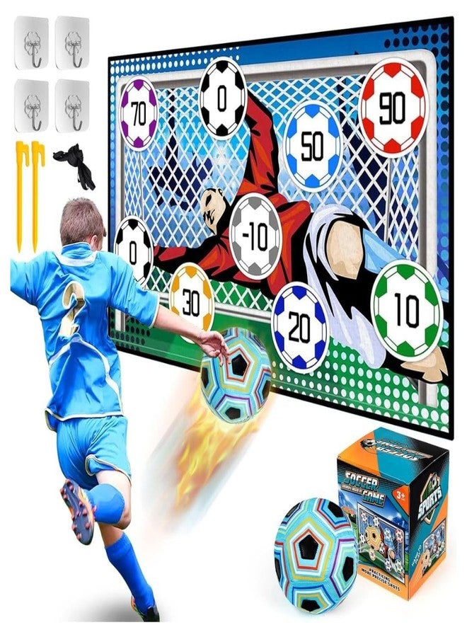 The Game Factory Sticky Football Soccer Game Set for Kids | Indoor Outdoor Target Kick Game with 6" Adhesive Ball, Hooks, Stakes & Target Mat | Toys for Boys & Girls | Birthday Gift for Kids - Image 1