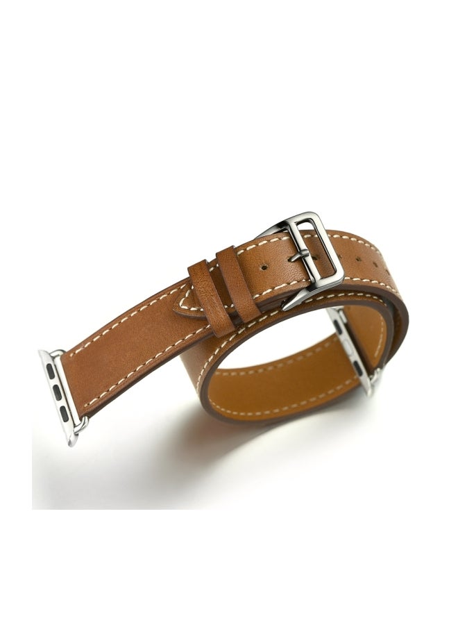 Replacement Band For Apple Watch Series 1/2/3/4 44/42 mm Brown - Image 2