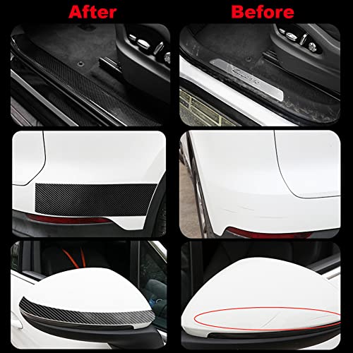 Leasinder Automotive Car Door Edge Guards Door Sill Protector 5D Carbon Fiber Vinyl Wrap Film Threshold Paint Protection Scuff Plate Anti-Collision Scratch Cover Universal for Most Vehicles (Black, 2in*33FT) - Image 3