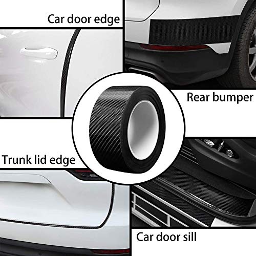 Leasinder Automotive Car Door Edge Guards Door Sill Protector 5D Carbon Fiber Vinyl Wrap Film Threshold Paint Protection Scuff Plate Anti-Collision Scratch Cover Universal for Most Vehicles (Black, 2in*33FT) - Image 5