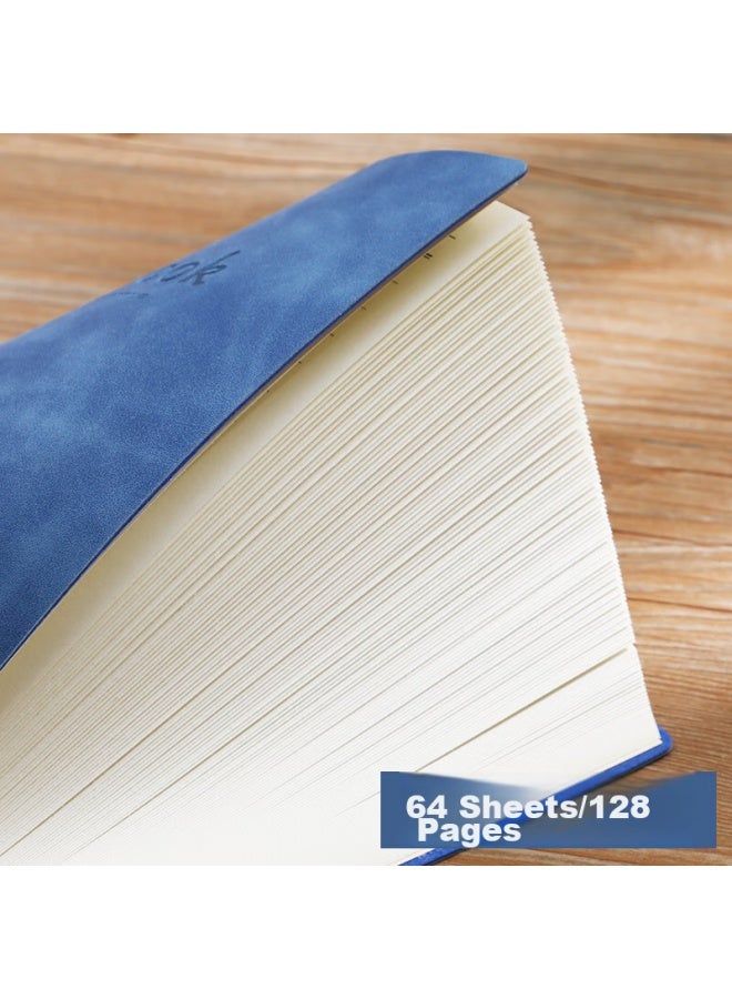 Jiaranheng Jiaran Heng Business دفتر ملاحظات جلد حمل بملمس جلدي A5 غطاء جلد ناعم دفتر يوميات القرطاسية يوميات عمل عالية الجودة سجل اجتماعات قابل للتخصيص أسود - Image 4