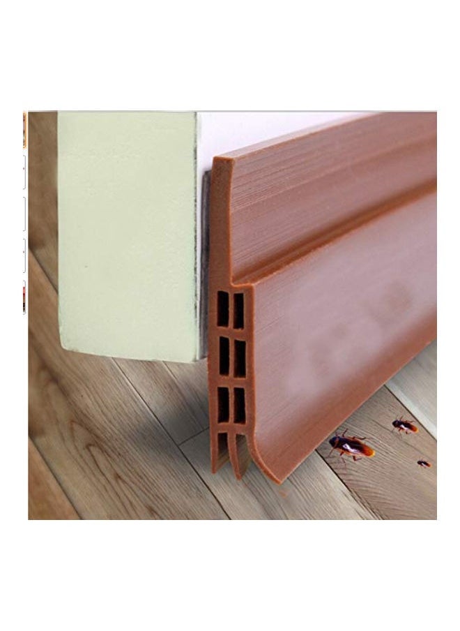 Generic Under Door Sweep Weather Stripping Brown 91 x 5cm  - Image 1
