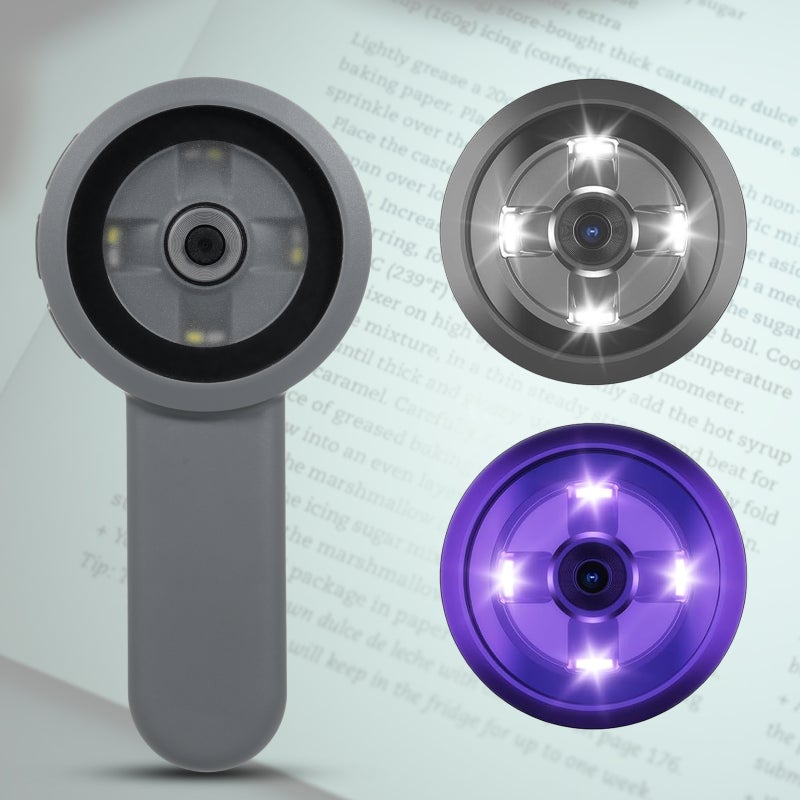 Digital Magnifier with 2.0inch IPS Screen 100X Magnifying Glass with Light Magnifier for Reading White and Purple Lights Windows Compatible - Image 3