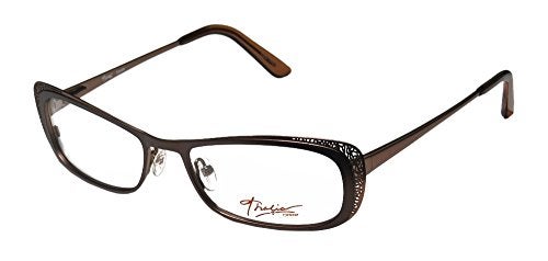 THALIA SODI Thalia Canela For Ladies/Women Cat Eye Full-Rim Shape Flexible Hinges Stunning Trendy Eyeglasses/Eye Glasses (52-17-133, Brown) - Image 1
