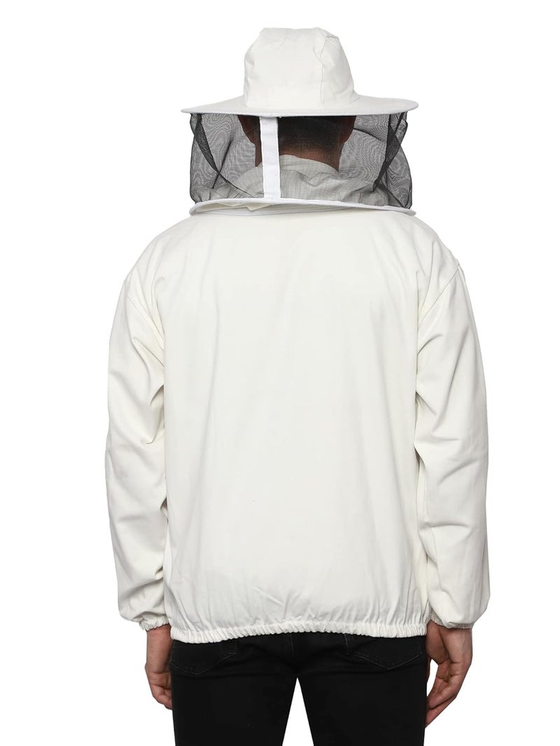BEEATTIRE Bbeeattire Beekeeper Jacket with Round Hood – 100% Cotton – Sting Proof Bee Jackets Best beekeeping Jacket XS - Image 5