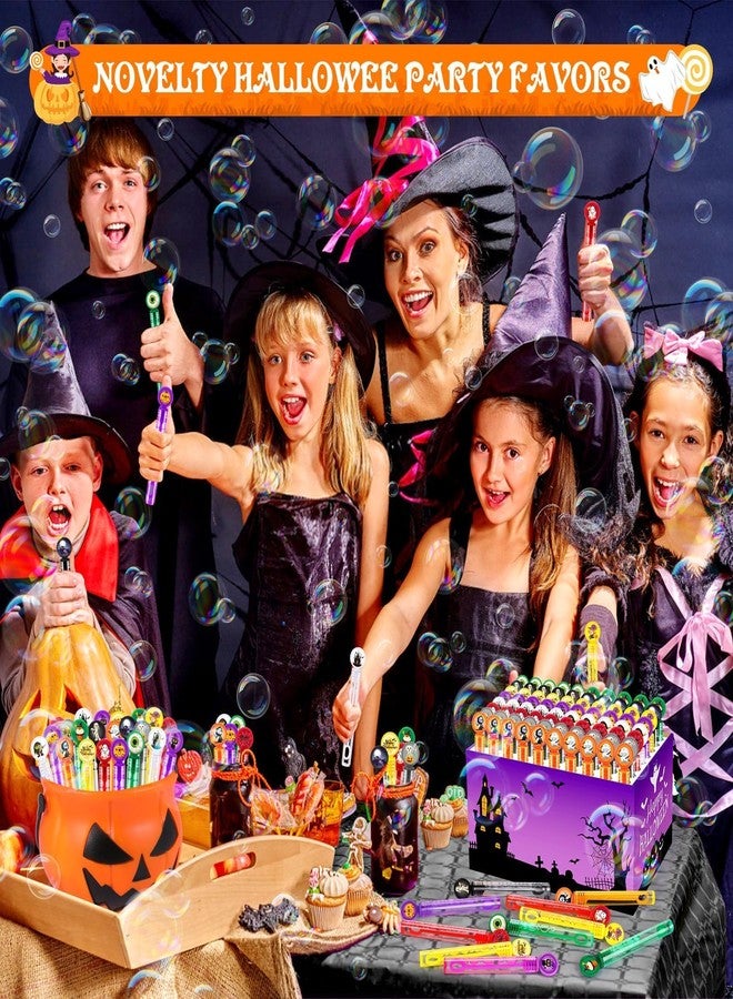 HINZER 80 Pack Halloween Party Favors Mini Bubble Wands Toys Gift for Kids Halloween Treats Non Candy Goodie Bag Fillers Pinata Stuffers Classroom Prizes Bubble Maker Toys for Boy Girl Kid - Image 2