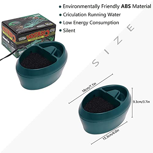 Hoqqf Reptile Waterfall Fountain & Feeder - Automatic Water Dispenser, Food Trough for Chameleon, Bearded Dragon, Turtle, Snake, Frog, Gecko - Image 4