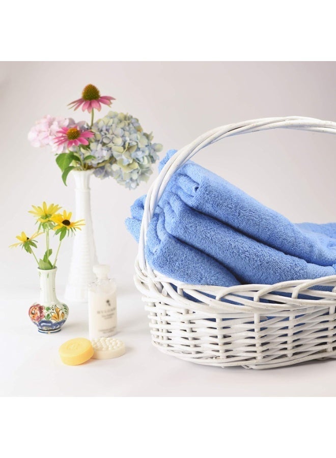 TM HOME Unbeatable Offer – TM Home 8-Piece Luxury Hotel-Grade Cotton Set (2 Bathrobes + 2 Towels 140x70 + 2 Towels 50x100 + 2 Bath Mats) in Light Blue & Pink Colors – Premium Hotel Quality - Image 4