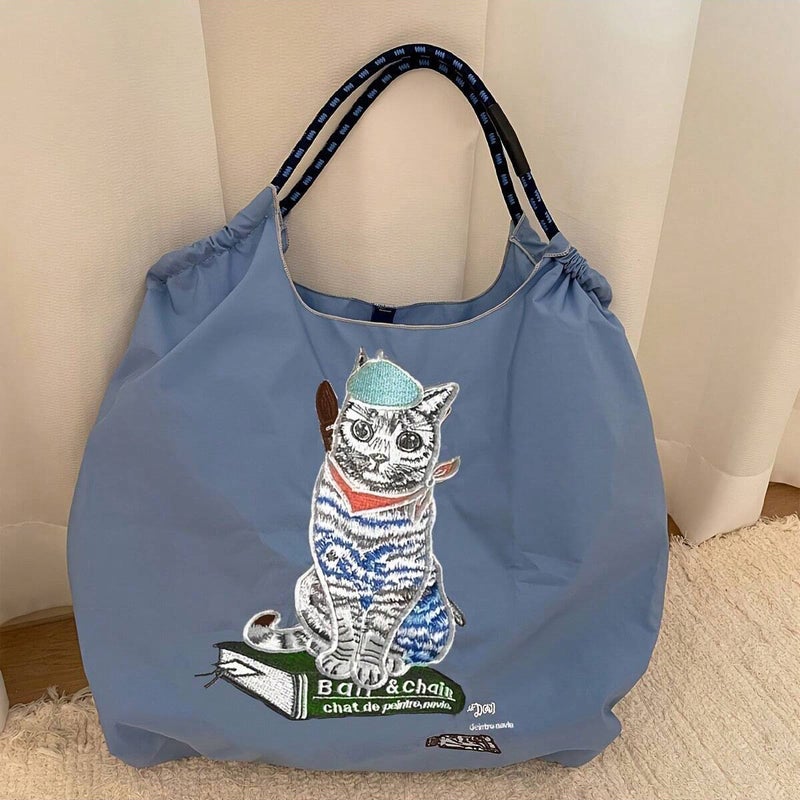 Tote Bag Large Capacity Shopping Bag Environmentally Friendly Bag Women Crossbody Bag Niche Nylon Bag Shoulder Bag - Image 1