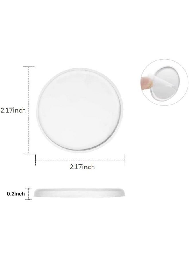 12 Pcs Strongest Wall Door Handle Stopper 2.17" Set. 12 Pieces of Clear Rubber Door Knob, Round Wall Shield Cushion. Quiet Wall Protector for Door Handle. Guard Door Bumper Wall Protector Silencer
