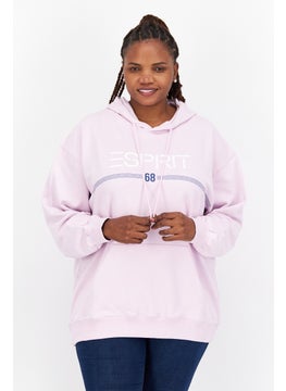 ESPRIT Women Hooded Long Sleeve Graphics Sweatshirt, Lavender  - Image 1