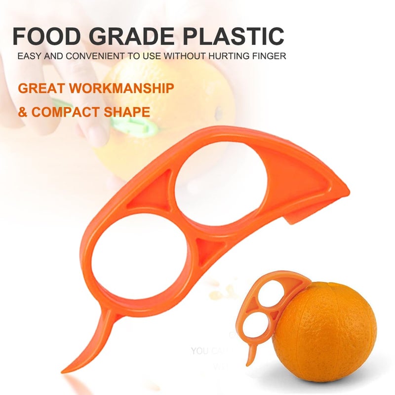 Ralleyfun Orange Peeler Tools Citrus Peel Cutter Plastic Easy Fruit Vegetable Slicer Cutter Lemon Peeler Opener Remover Fruit Tools Kitchen Accessory Knife Cooking Tool Kitchen Gadgets Peelers,3 Pack - Image 3
