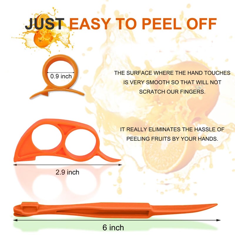Ralleyfun Orange Peeler Tools Citrus Peel Cutter Plastic Easy Fruit Vegetable Slicer Cutter Lemon Peeler Opener Remover Fruit Tools Kitchen Accessory Knife Cooking Tool Kitchen Gadgets Peelers,3 Pack - Image 5