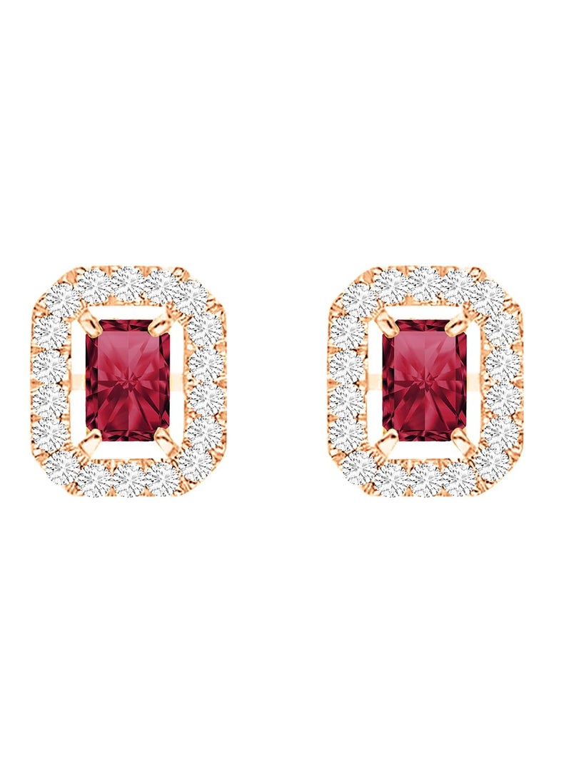 MINUTIAE Rose Gold-Plated Contemporary Stud Earrings for Women's & Girls | Teardrop Shape Earring | Fashion Jewellery MNT0473RD_RG - Image 1