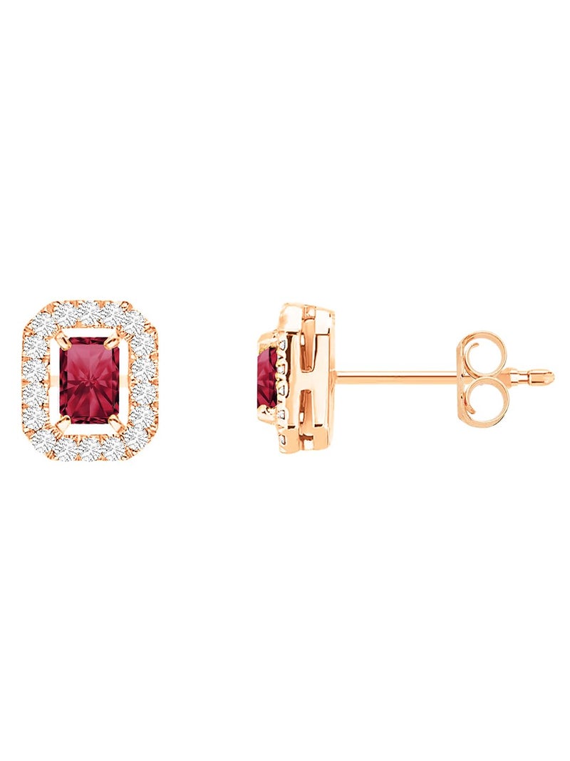 MINUTIAE Rose Gold-Plated Contemporary Stud Earrings for Women's & Girls | Teardrop Shape Earring | Fashion Jewellery MNT0473RD_RG - Image 2