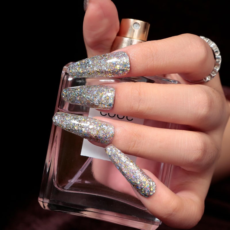 MAYCHAO 15ML Stellar Glitter Gel Nail Polish 1Pc Stella Glitter Gel Polish Soak Off UV LED Nail Polish Nail Art Starter Manicure Salon DIY at Home, 0.5 OZ - Image 5