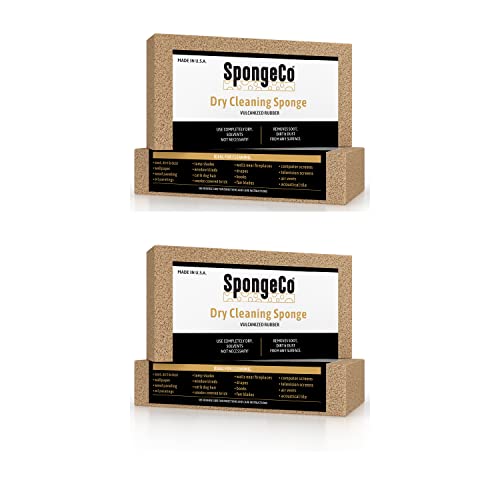SpongeCo - Dry Cleaning Soot Eraser Sponge - Pet Hair, Smoke, Soot, Dust and Dirt Remover - 3x6 Double, One Unit (2 Pack Single) - Image 1