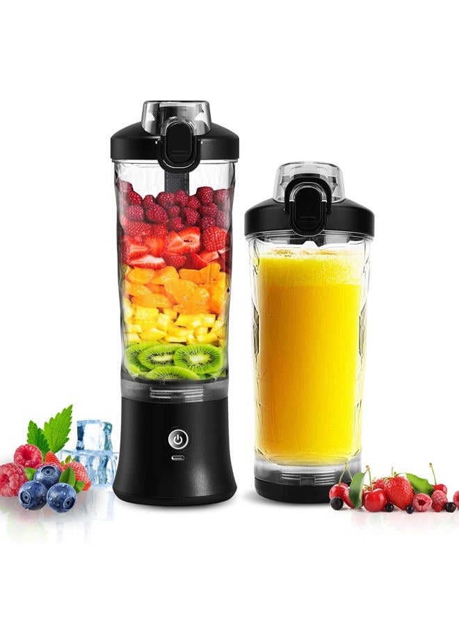 NexaEase Portable Blender Personal Juicer for Shakes and Smoothies - 20 OZ Electric Protein Shaker Bottle with 6 Blades, Travel Lid, USB-C Rechargeable - Mini Small Blender Cup for Kitchen, Office, Gym - Image 1