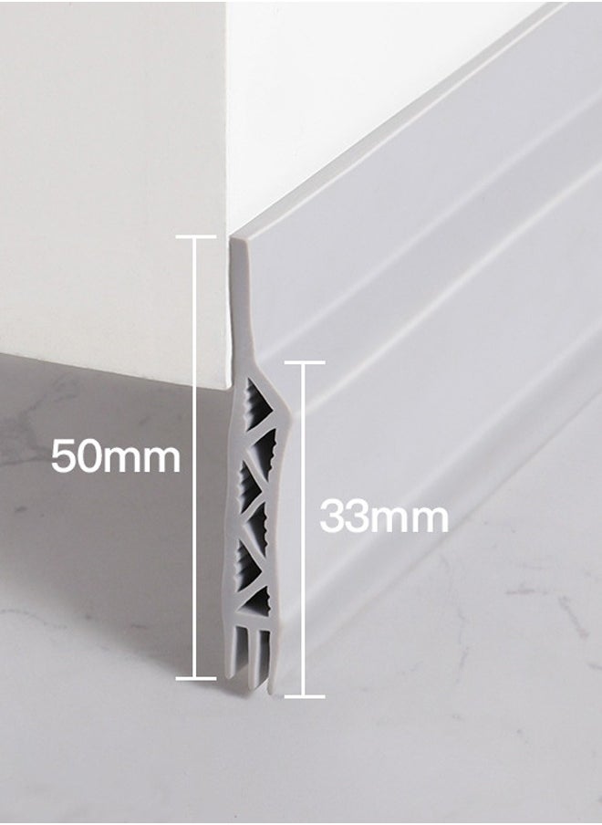 Generic Door Draft Stopper Under Door Seal Door Air Stopper  Door Sweep for Exterior & Interior Doors Door Bottom Draft Blocker Dust and Noise Insulation Grey 100CM  - Image 2