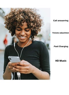 Generic Dual Lightning Splitter for iPhone,[Apple MFi Certified] iPhone Headphone Adapter 2 in 1 Dual Lightning Headphone Jack Audio + Charge Cable Compatible for iPhone 12/12 Pro/11/XS/XR/X 8  - Image 3