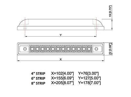 Pilotlights.net LED Bar Light - Heavy Duty, Water Resistant 12 Volt DC LED Courtesy Convenience lamp, 6" Length - Image 5