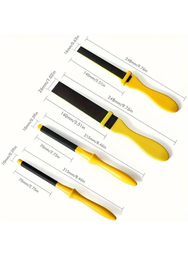 4Pcs Plastic Polishing Sanding Tool Set With Ergonomic Handles Sandpaper Wheel Sanding Stick - Image 1