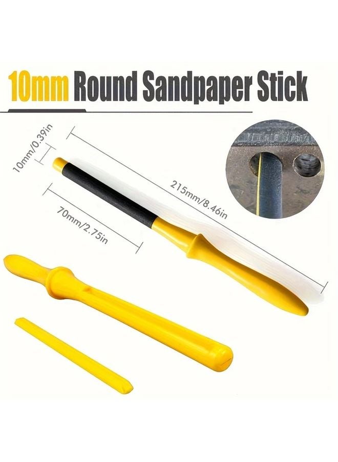 4Pcs Plastic Polishing Sanding Tool Set With Ergonomic Handles Sandpaper Wheel Sanding Stick - Image 3