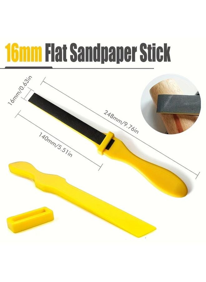 4Pcs Plastic Polishing Sanding Tool Set With Ergonomic Handles Sandpaper Wheel Sanding Stick - Image 5