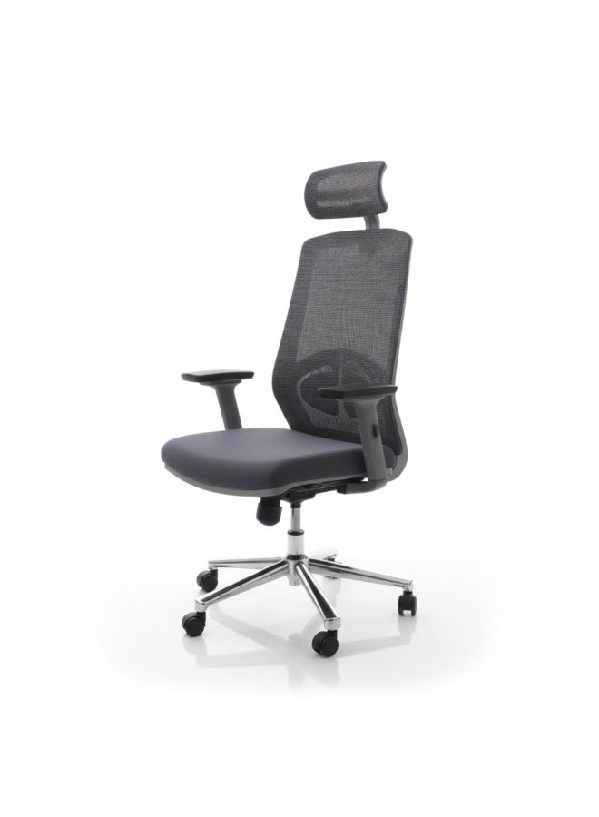 Furalux Premium Ergonomic Mesh Office Chair – 4D Adjustable Armrests, Dynamic Reclining Backrest, Height-Adjustable Headrest, High-Density Foam Seat, 130KG Heavy-Duty Capacity, Executive Computer Desk Chair - Image 2