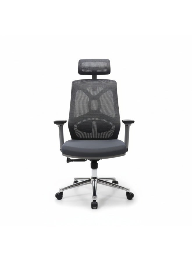 Furalux Premium Ergonomic Mesh Office Chair – 4D Adjustable Armrests, Dynamic Reclining Backrest, Height-Adjustable Headrest, High-Density Foam Seat, 130KG Heavy-Duty Capacity, Executive Computer Desk Chair