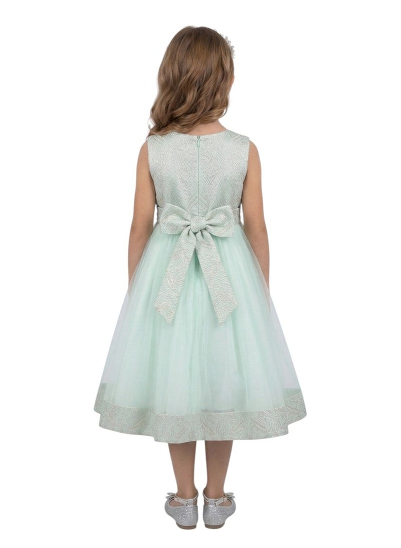 دىدانيالا فستان حفلات ياسمين أخضر مع جاكيت وحقيبة - Image 4