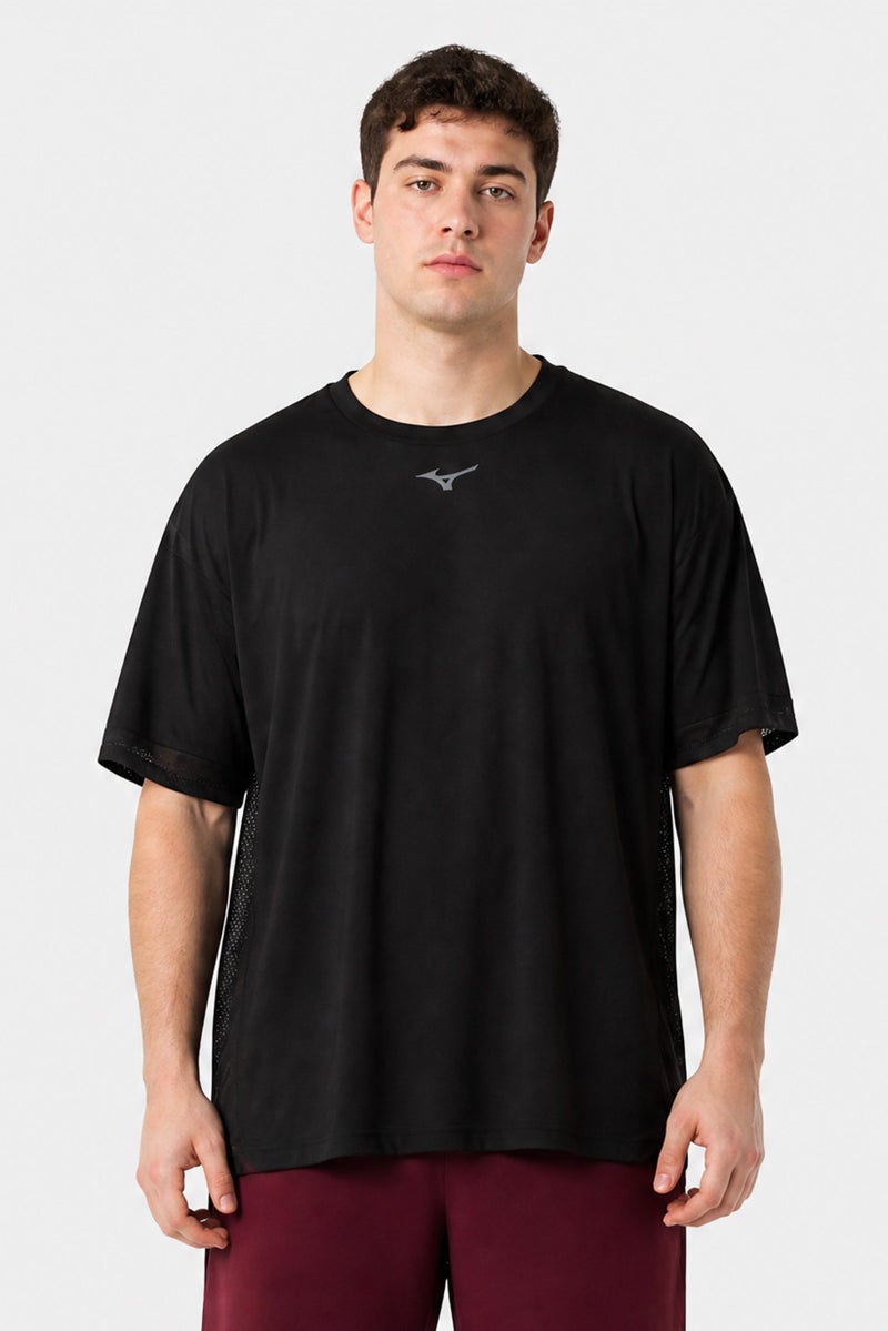 Mizuno Men Sportswear Fit Short Sleeve Training T-Shirt, Black - Image 1