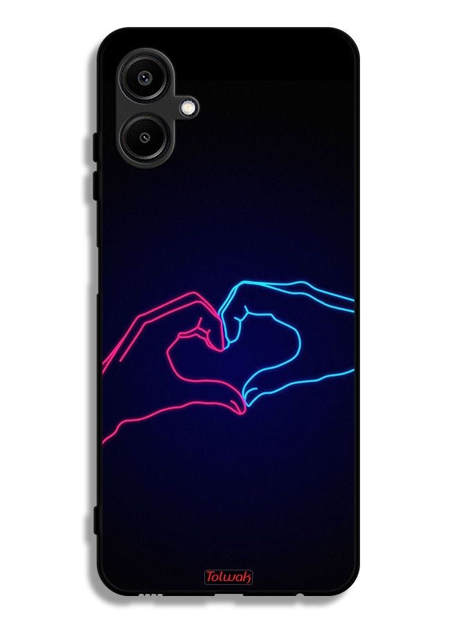 Tolwak Samsung Galaxy F06 5G Protective Case Cover Touching Hand Making Heart - Image 1
