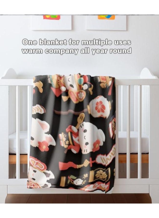 General - Baby and children's cartoon flannel thin blanket (warm and comfortable, suitable for sleep, games) 70cm*100cm - 205 - Image 1
