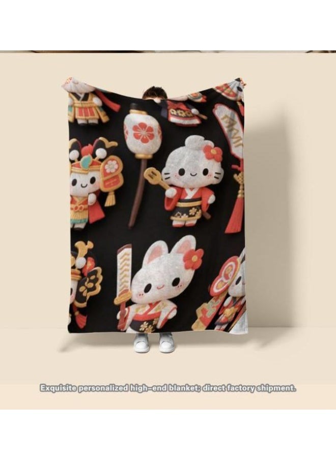 General - Baby and children's cartoon flannel thin blanket (warm and comfortable, suitable for sleep, games) 70cm*100cm - 205 - Image 1