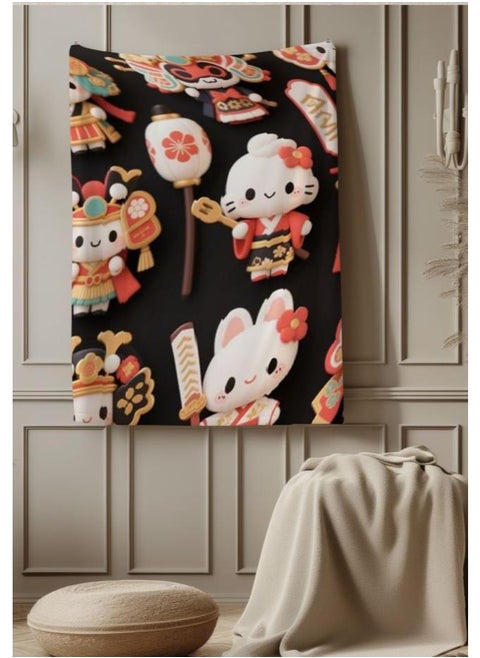 Baby and children's cartoon flannel thin blanket (warm and comfortable, suitable for sleep, games) 70cm*100cm - 205