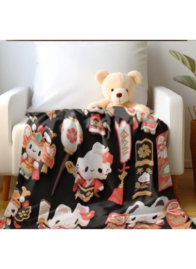 General - Baby and children's cartoon flannel thin blanket (warm and comfortable, suitable for sleep, games) 70cm*100cm - 205 - Image 1