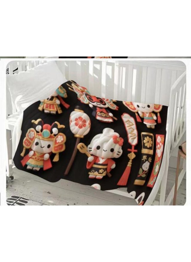 General - Baby and children's cartoon flannel thin blanket (warm and comfortable, suitable for sleep, games) 70cm*100cm - 205 - Image 1