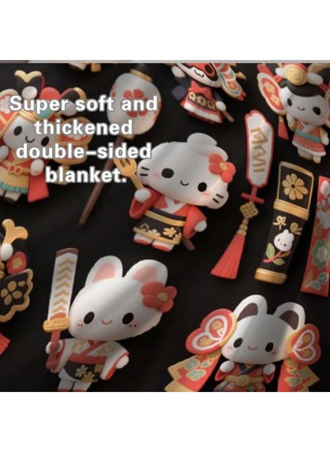 General - Baby and children's cartoon flannel thin blanket (warm and comfortable, suitable for sleep, games) 70cm*100cm - 205 - Image 1