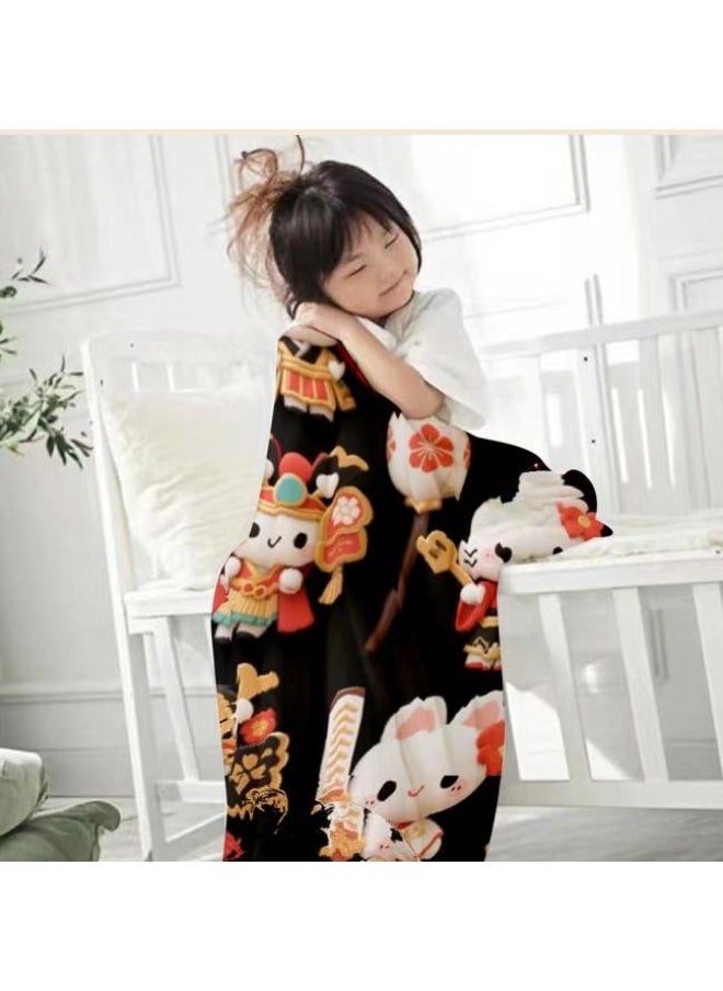 General - Baby and children's cartoon flannel thin blanket (warm and comfortable, suitable for sleep, games) 70cm*100cm - 205 - Image 1