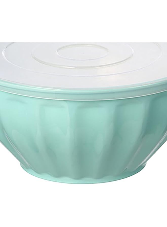 Felli Contemporary Design Round Salad Bowl With Lid Blue And White 3500Ml Y1K120218 G - Image 3