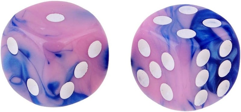 klarako 10pcs 16mm Opaque Six Sided Spot Dice Games D6 D&D RPG  Pink+Blue, as described - Image 5