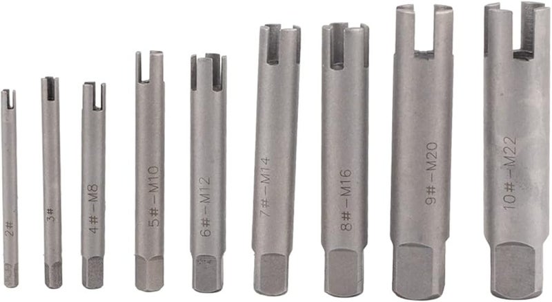 9 قطع مجموعة مستخرج البراغي المجردة عدة إزالة الصنبور المكسور الرأس - Image 1