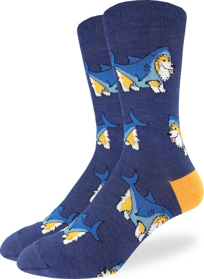 Good Luck Sock Women's Corgi Sharks Dog Socks, Adult, Shoe Size 5-9 - Image 1